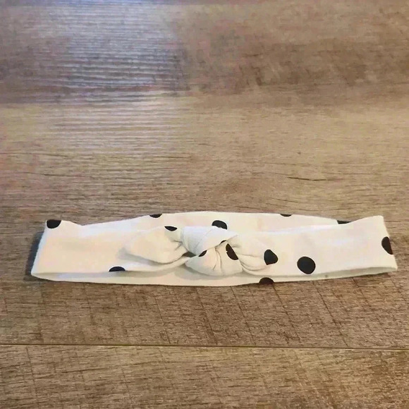 H&M Kids Polka Dot Short Sleeve Top with matching headband Size 12 to 18 months - Picture 3 of 5